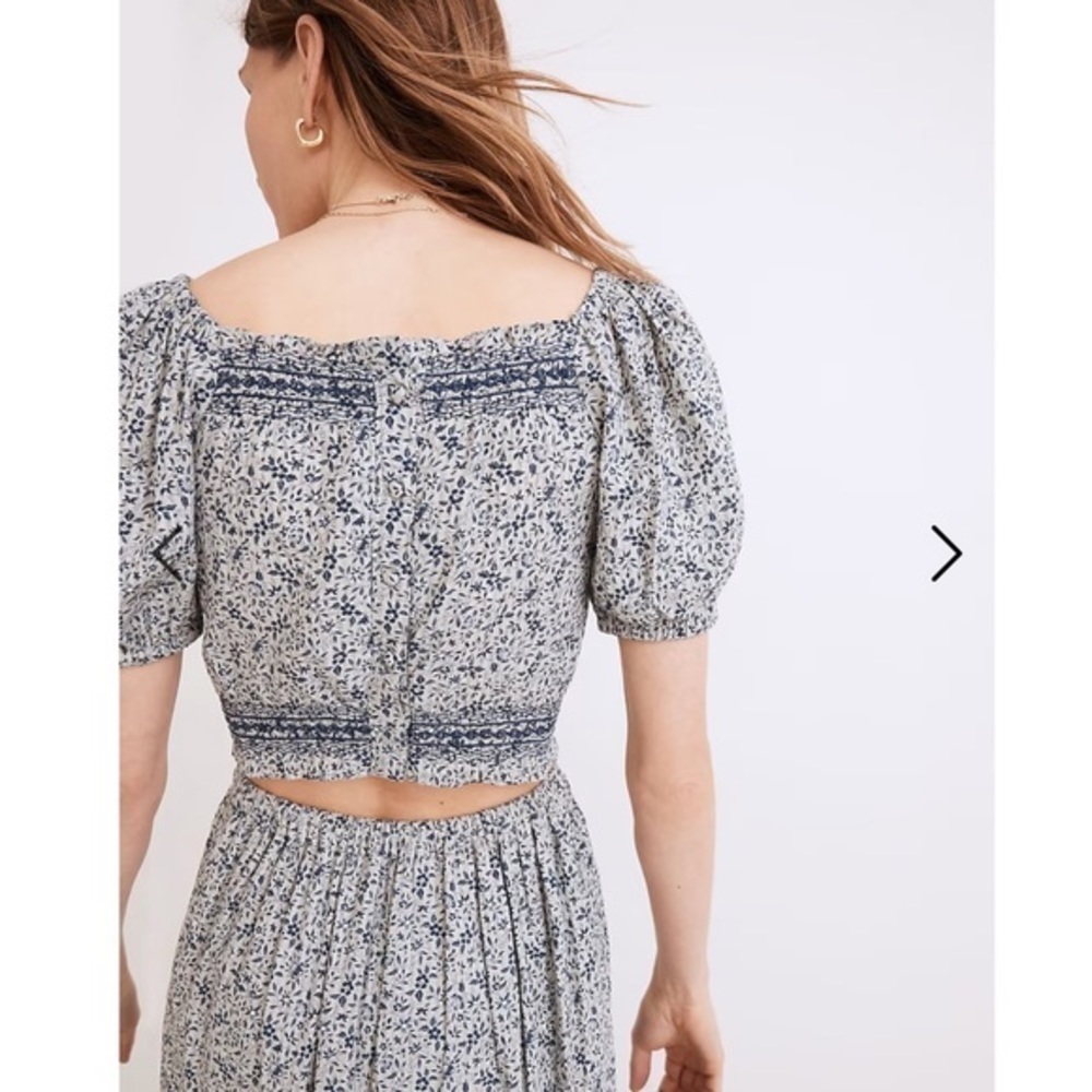 Madewell Jeanette Top in Florentine Floral. - Picture 3 of 12